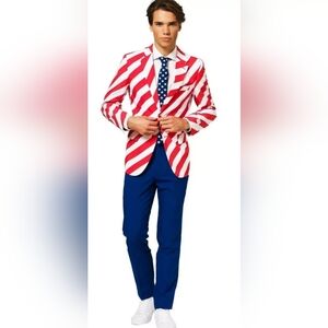 Opposuits United Stripes. Red White And Bkue Suit